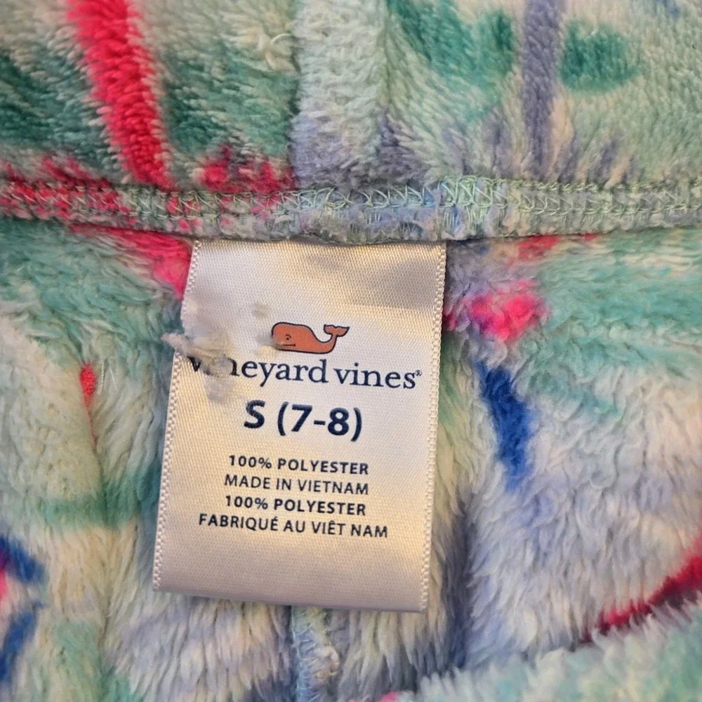 Vineyard Vines Girls Fleece Pajama Pants Loungewear Size S 7-8‎ Down The Shore